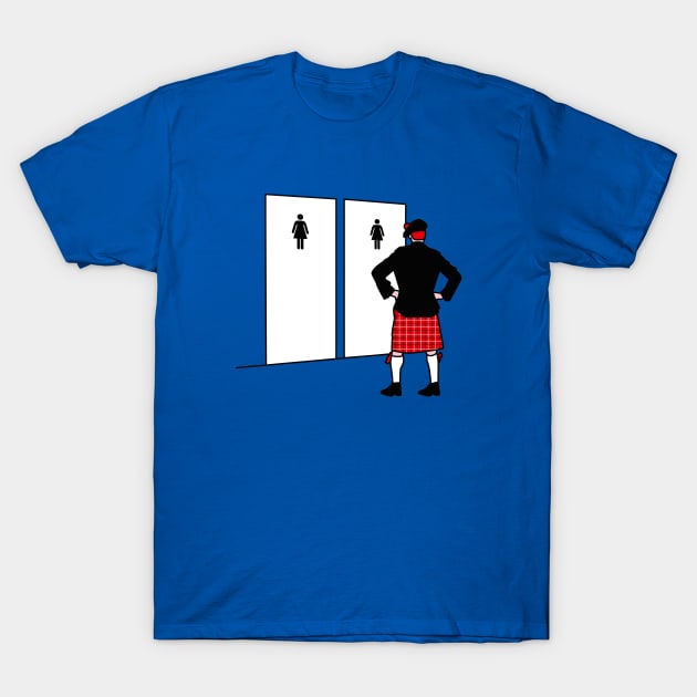 LaundryFactory Meanwhile in Scotland Funny Scottish Kilt Bagpipe T Shirt